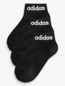adidas Linear Ankle Cushioned Socks 3 Pack Black Best