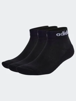 adidas Linear Ankle Cushioned Socks 3 Pack Black Best