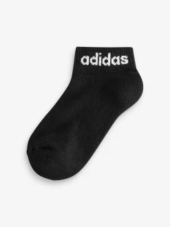 adidas Linear Ankle Cushioned Socks 3 Pack Black Best