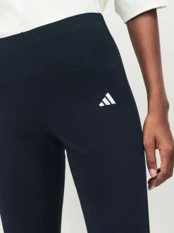 adidas Black Small Logo Flare Leggings Hot
