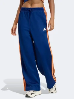 adidas Blue/Orange Stadium Loose Fit 3-Stripes Trackpant Trousers Best