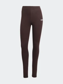 adidas Essentials Linear Cotton Leggings Brown