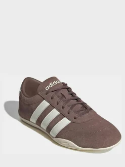 adidas Brown/White Grand Court Lo Trainers New