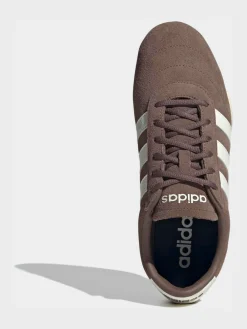 adidas Brown/White Grand Court Lo Trainers New