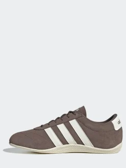 adidas Brown/White Grand Court Lo Trainers New