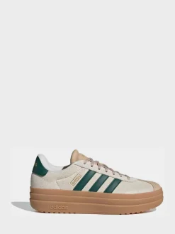 adidas Cream/Green VL Court Bold Trainers Best