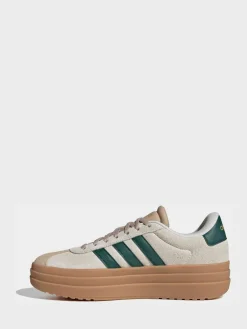 adidas Cream/Green VL Court Bold Trainers Best