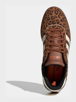 adidas Leopard Print/White Breaknet Sleek Trainers Discount