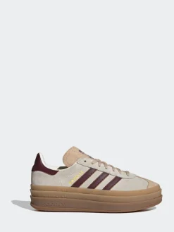 adidas originals Beige/Red Gazelle Bold W Trainers Best