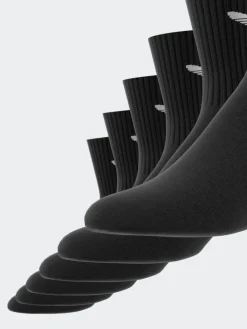 adidas Originals Black Dark Trefoil Crew Socks 6 Pack Sale