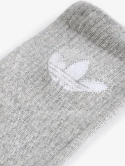 adidas Originals Black Trefoil Crew Socks 6 Pack New