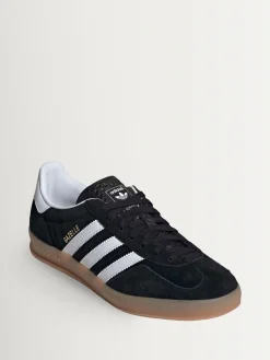adidas originals Black/White Gazelle Indoor Trainers Hot