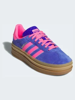 adidas originals Blue/Pink Gazelle Bold W Trainers Sale