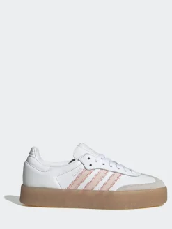adidas originals White/Pink Sambae W Trainers Online