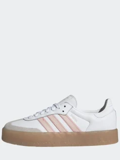 adidas originals White/Pink Sambae W Trainers Online