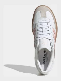 adidas originals White/Pink Sambae W Trainers Online