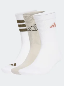 adidas Logo Socks 3 Pack White Chrome Best