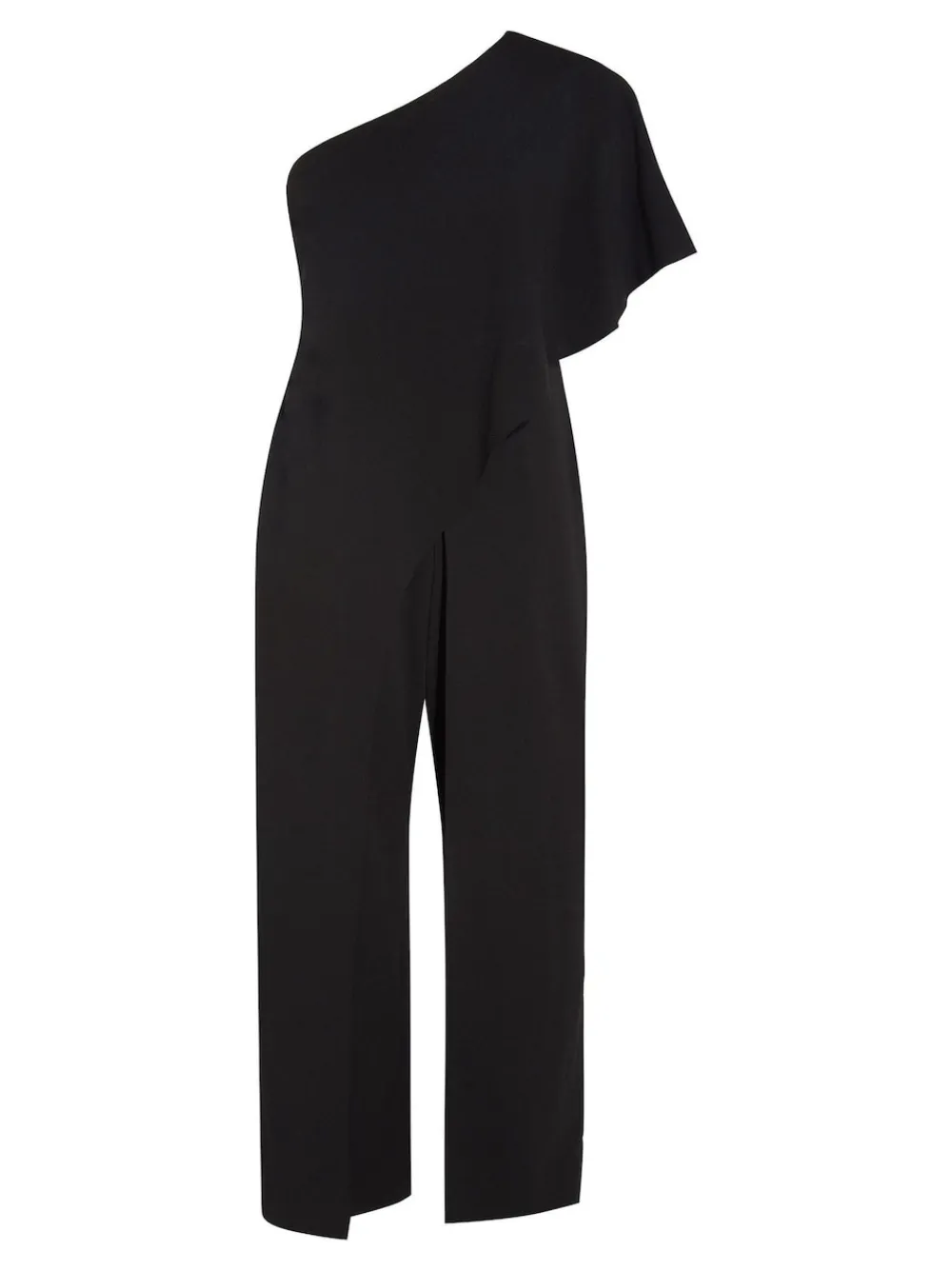 Adrianna Papell Black One Shoulder Jumpsuit Outlet