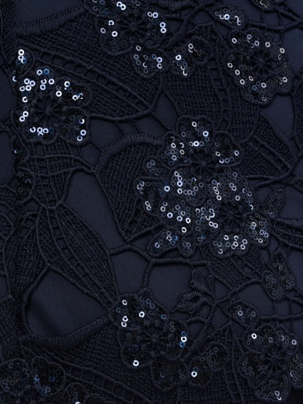 Adrianna Papell Blue Sequin Lace Combo Column Gown Discount