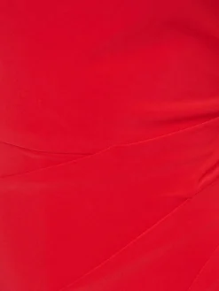 Adrianna Papell Red Red Asymmetrical Jersey Jumpsuit Online