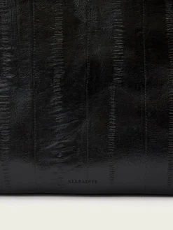 All Saints AllSaints Black Bettina Eel Clutch New