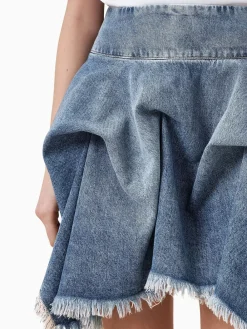 All Saints AllSaints Blue Crissy Denim 100% Cotton Skirt Clearance