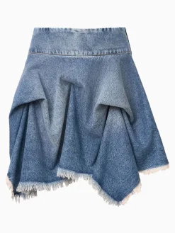 All Saints AllSaints Blue Crissy Denim 100% Cotton Skirt Clearance