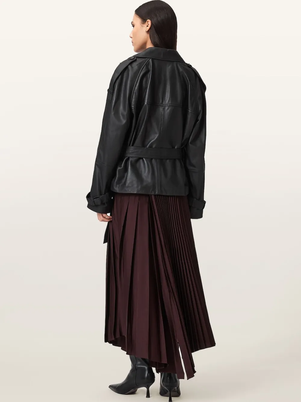 All Saints AllSaints Jax Skirt Red New