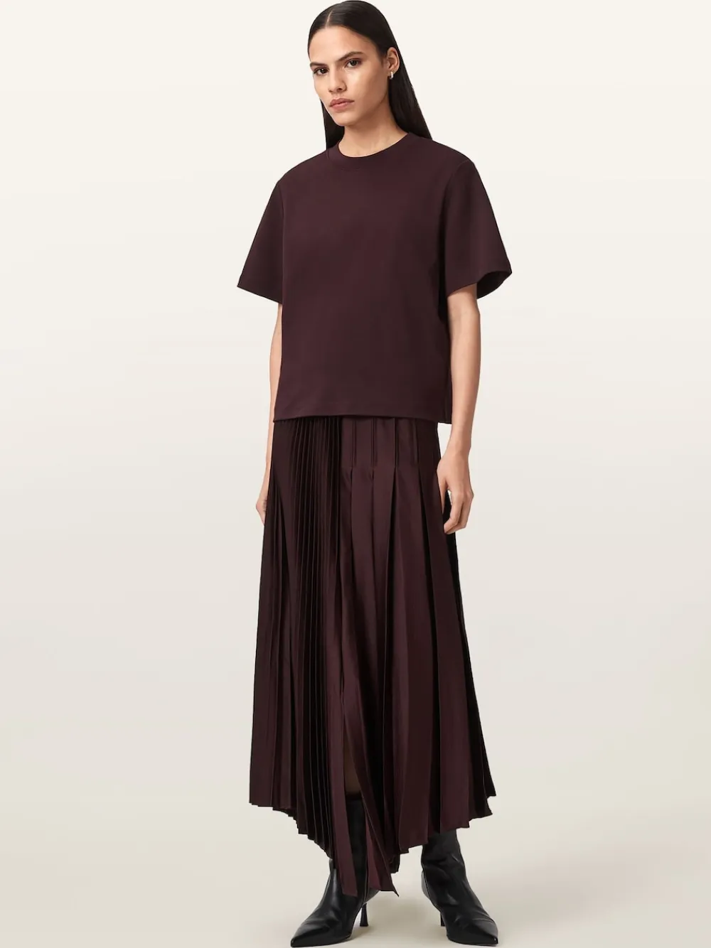 All Saints AllSaints Jax Skirt Red New