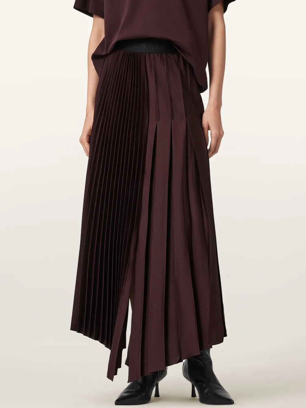 All Saints AllSaints Jax Skirt Red New