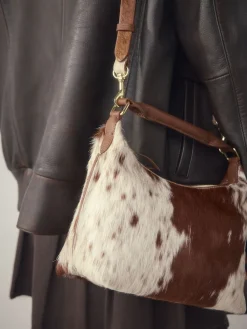 Next Leather Scooped Hand Held Bag Animal Clearance