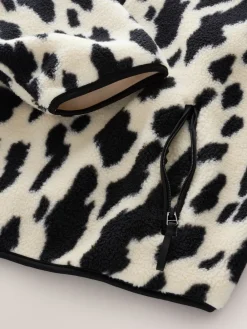 Next Active Printed Borg Jacket Animal Print Hot