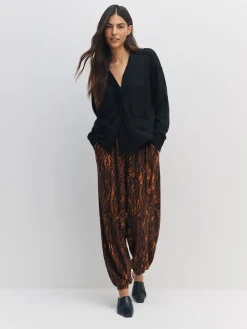 Next Jersey Harem Joggers Animal Print New