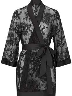 Ann Summers The Dark Hours Robe Dressing Gown Black Hot