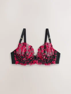 Ann Summers Black The Hero Non Pad Plunge Wired Bra Clearance