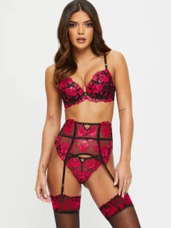 Ann Summers Black/Red Pad Balcony The Hero Non Pad Wired Bra Best