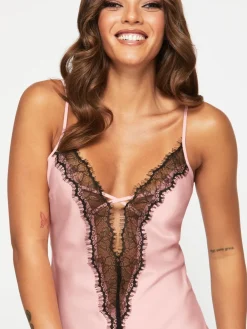 Ann Summers Cherryann Satin Chemise Slip Nightie Pale Pink Sale