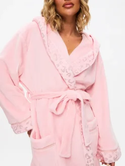 Ann Summers Signature Sparkle Fluffy Robe Pink Sale