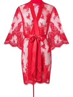 Ann Summers Availing All Over Lace Robe Red Online