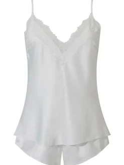 Ann Summers Cerise Satin Cami Set White Hot