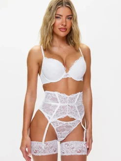 Ann Summers Pad Plunge Sexy Lace Underwired Bras 2 Pack White