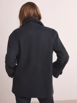 JD Williams Anthology By Blue Premium Wool Blend Pea Coat Clearance