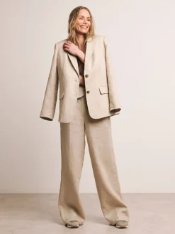 JD Williams Anthology By Natural Premium 100% Linen Blazer Clearance