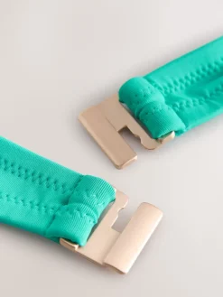 Next Bow Front Padded Wired Bikini Top Aqua Green Discount