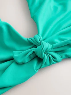 Next DD+ Knot Front Plunge Bikini Top Aqua Green Best
