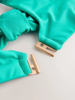 Next DD+ Knot Front Plunge Bikini Top Aqua Green Best