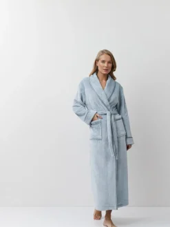 Aruelle Blue Pin Stripe Lea Long Robe Best
