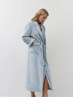 Aruelle Blue Pin Stripe Lea Long Robe Best