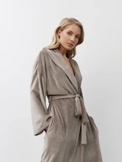 Aruelle Brown Capucine Mid Length Robe Clearance