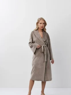 Aruelle Brown Capucine Mid Length Robe Clearance